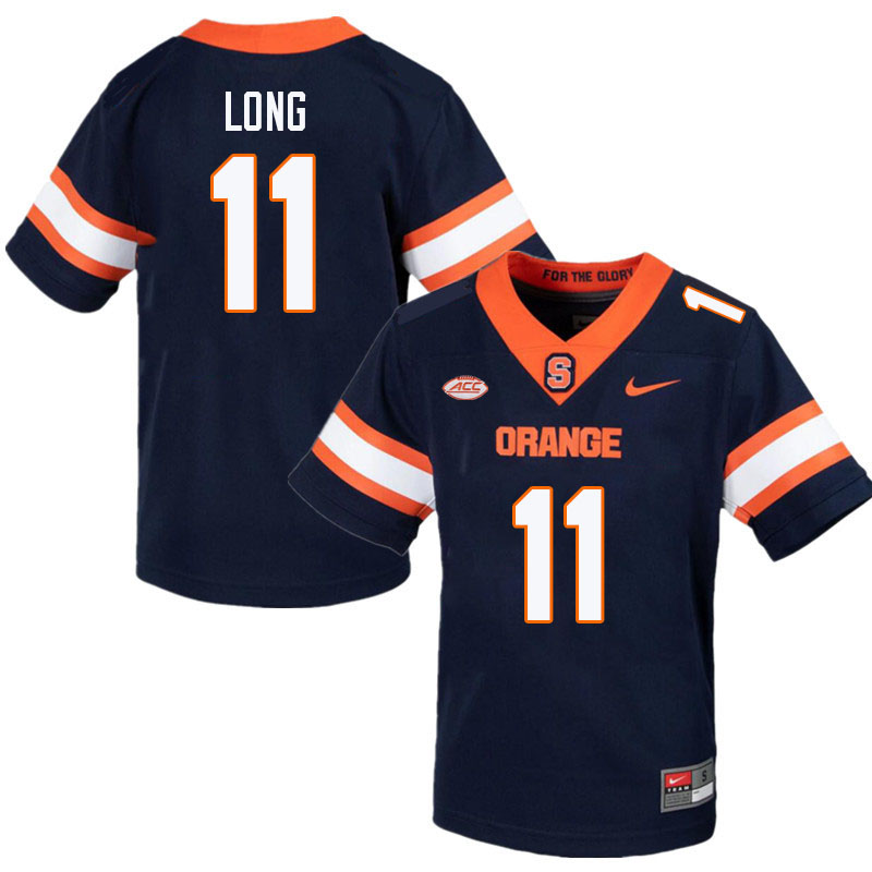 Men-Youth #11 Kendall Long Syracuse Orange 2023 College Football Jerseys Stitched-Navy